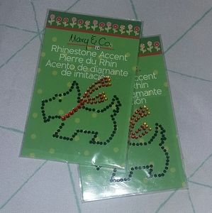 Dog Shaped Rhinestone Accents (set of 2)